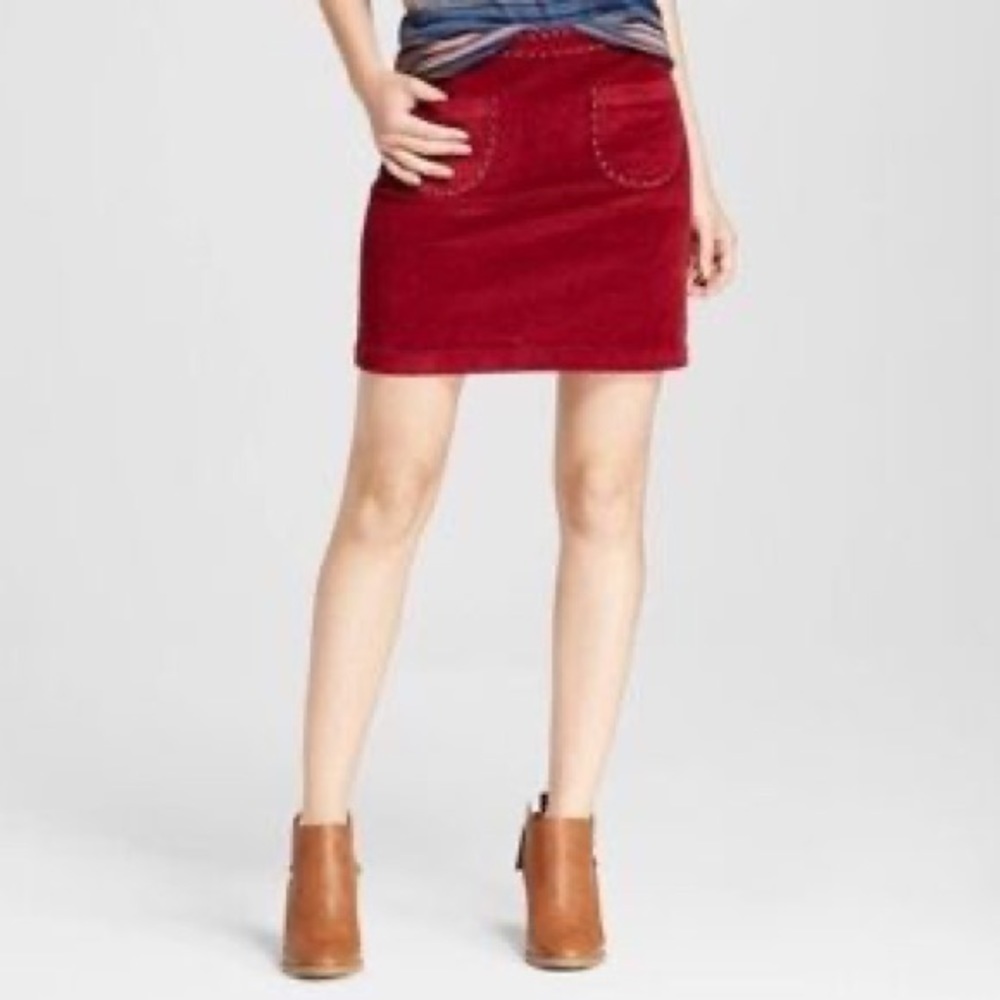 NEW Mossimo Supply Co berry maroon mini skirt